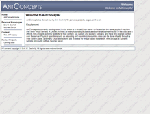 Tablet Screenshot of antconcepts.com